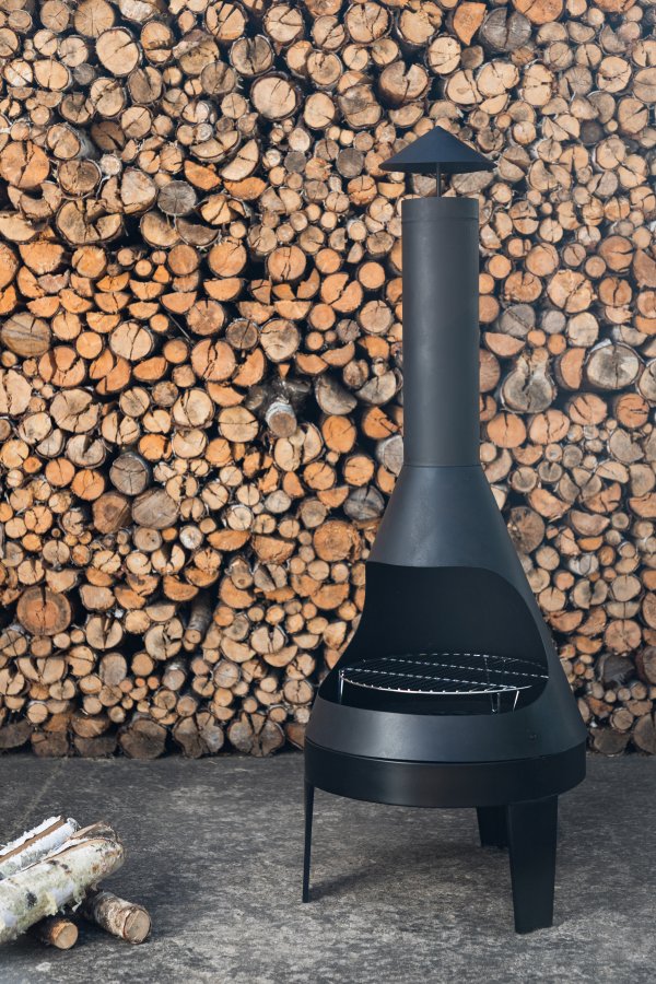 VENTURE DESIGN Marongo havepejs/grill, rund - sort stl