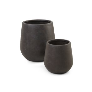 Iris udendrs potte, rund - brun fibercement (48/72) (st med 2)