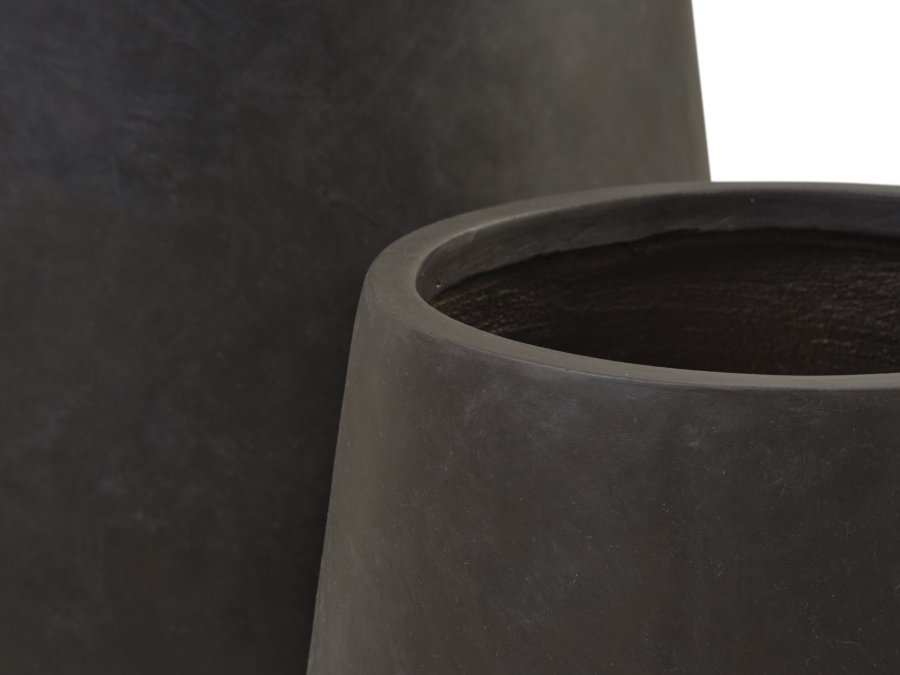 Iris udendrs potte, rund - brun fibercement (48/72) (st med 2)