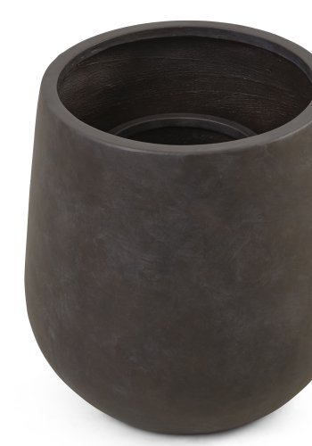 Iris udendrs potte, rund - brun fibercement (48/72) (st med 2)