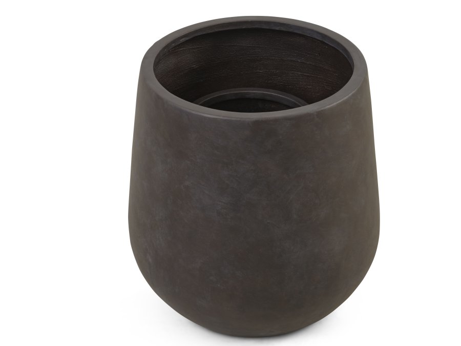 Iris udendrs potte, rund - brun fibercement (48/72) (st med 2)