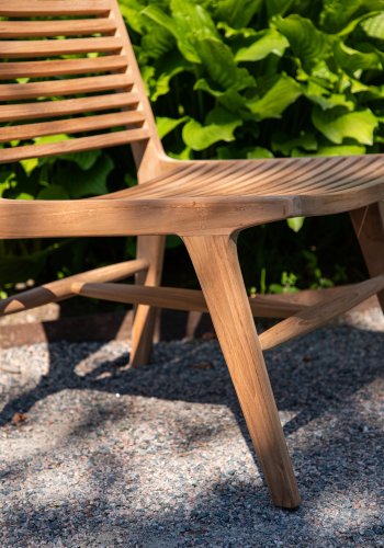 VENTURE DESIGN Ribbon udendrs loungestol - natur teaktr