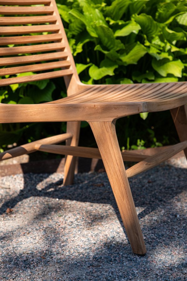 VENTURE DESIGN Ribbon udendrs loungestol - natur teaktr