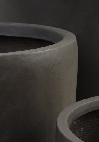 Chili udendrs potte, rund - brun fibercement (51/65/80) (st med 3)