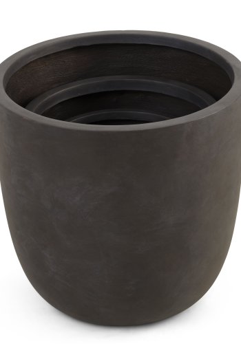 Chili udendrs potte, rund - brun fibercement (51/65/80) (st med 3)