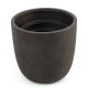 Chili udendrs potte, rund - brun fibercement (51/65/80) (st med 3)