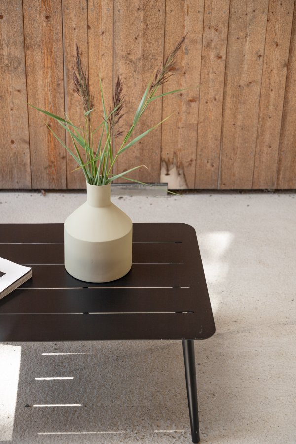 VENTURE DESIGN Lina udendrs loungebord, rektangulr - sort aluminium (60x100)