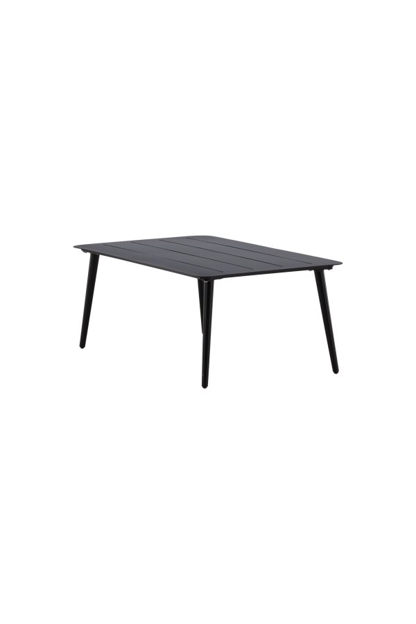 VENTURE DESIGN Lina udendrs loungebord, rektangulr - sort aluminium (60x100)