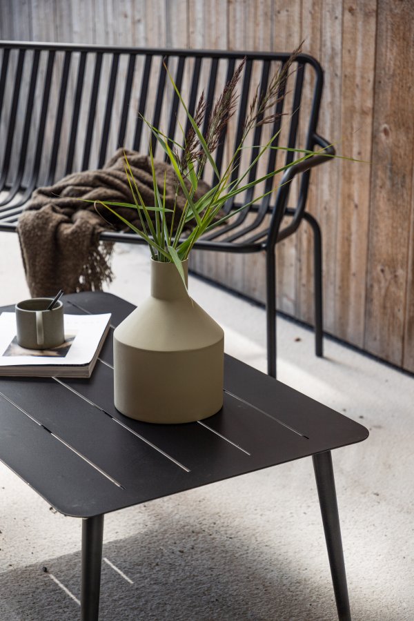 VENTURE DESIGN Lina udendrs loungebord, rektangulr - sort aluminium (60x100)