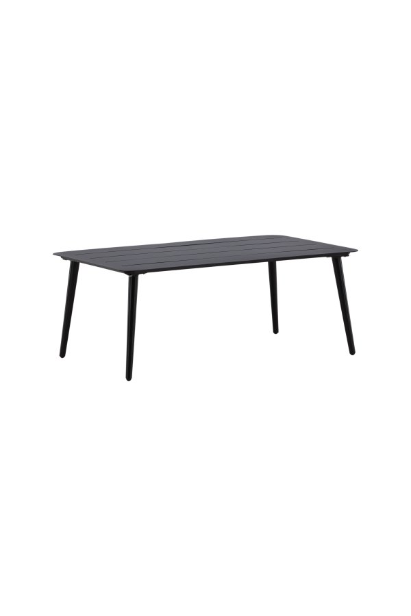 VENTURE DESIGN Lina udendrs loungebord, rektangulr - sort aluminium (60x100)