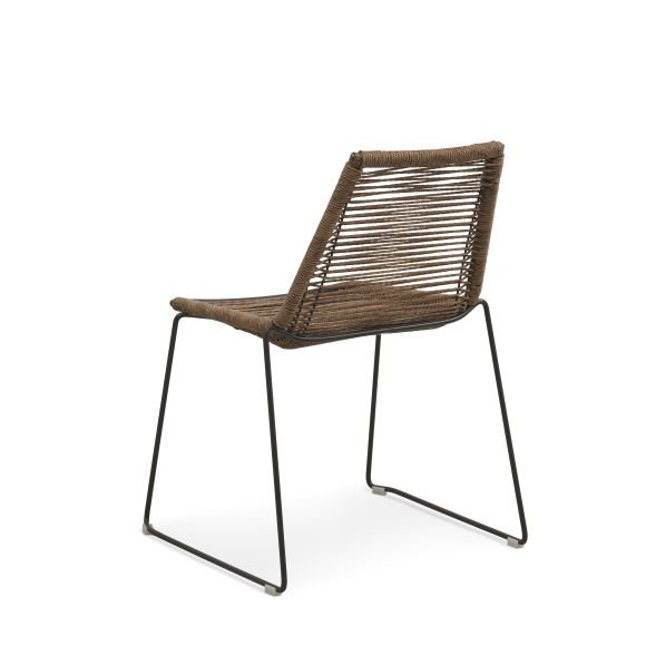 Maui havestol - rattan og antracitgr metal