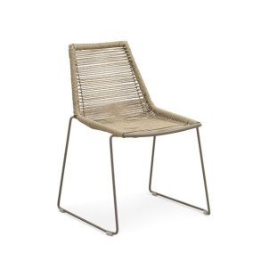 Maui havestol - rattan og stone gr metal