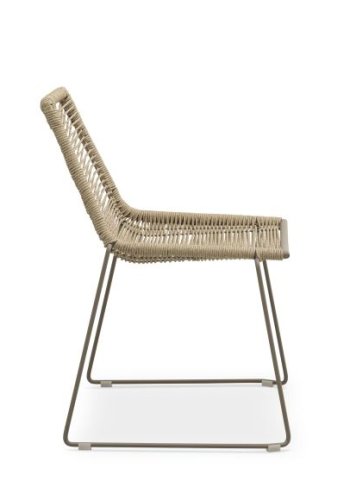 Maui havestol - rattan og stone gr metal