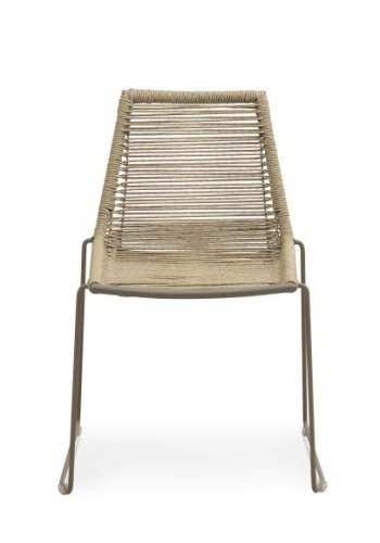Maui havestol - rattan og stone gr metal