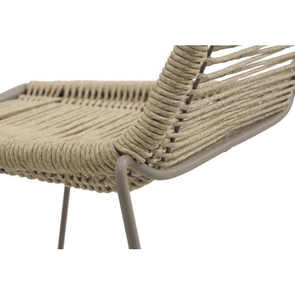Maui havestol - rattan og stone gr metal