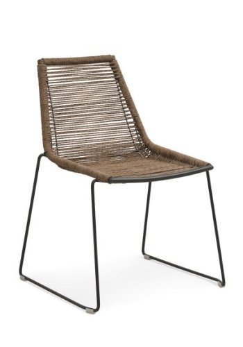 Maui havestol - rattan og antracitgr metal