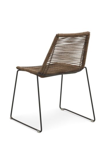 Maui havestol - rattan og antracitgr metal