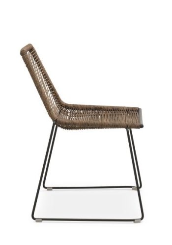 Maui havestol - rattan og antracitgr metal