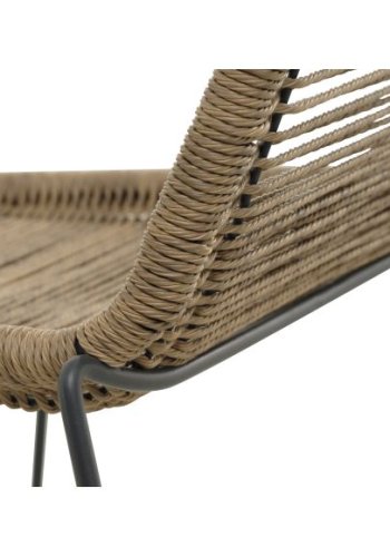 Maui havestol - rattan og antracitgr metal