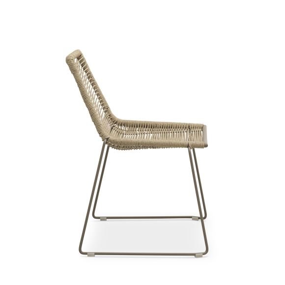 Maui havestol - rattan og stone gr metal