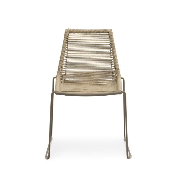 Maui havestol - rattan og stone gr metal