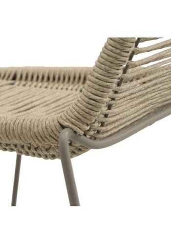 Maui havestol - rattan og stone gr metal