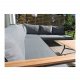 VENTURE DESIGN Mexico hjrne havesofa m. havebord og hynder - gr polyester og aluminium, natur teaktr
