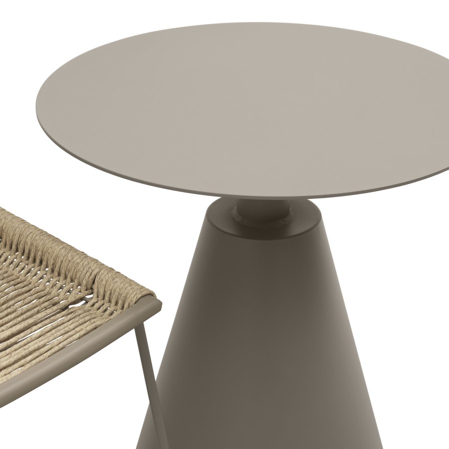 Maui cafést, m. 1 bord og 2 stole - rattan flet og stone gr metal