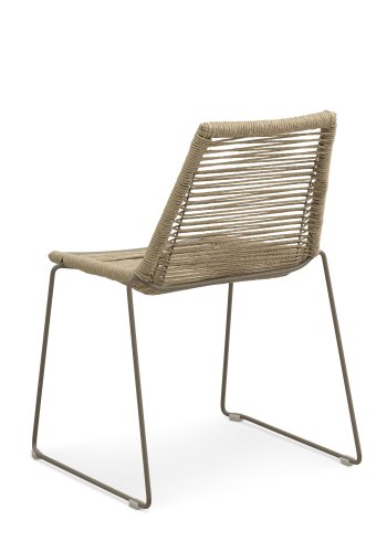 Maui cafést, m. 1 bord og 2 stole - rattan flet og stone gr metal