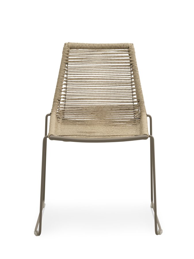 Maui cafést, m. 1 bord og 2 stole - rattan flet og stone gr metal