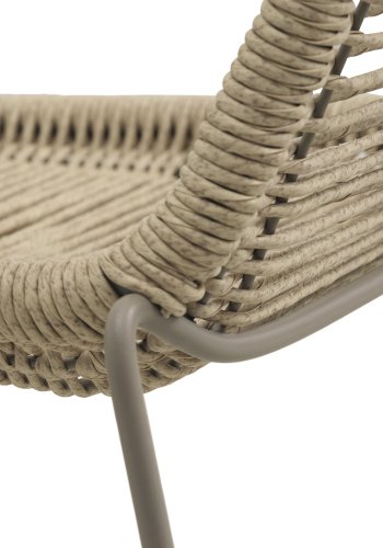 Maui cafést, m. 1 bord og 2 stole - rattan flet og stone gr metal