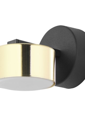 TK Dallas vglampe - guld og sort metal