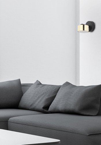 TK Dallas vglampe - guld og sort metal