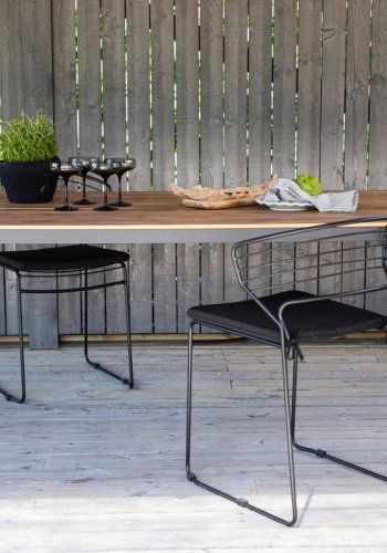 VENTURE DESIGN Break havebord, rektangulr - natur polywood og sort aluminium (90x200)