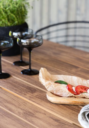 VENTURE DESIGN Break havebord, rektangulr - natur polywood og sort aluminium (90x200)