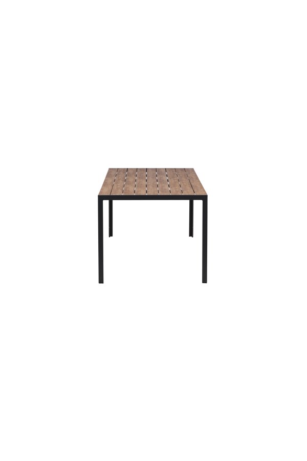 VENTURE DESIGN Break havebord, rektangulr - natur polywood og sort aluminium (90x200)