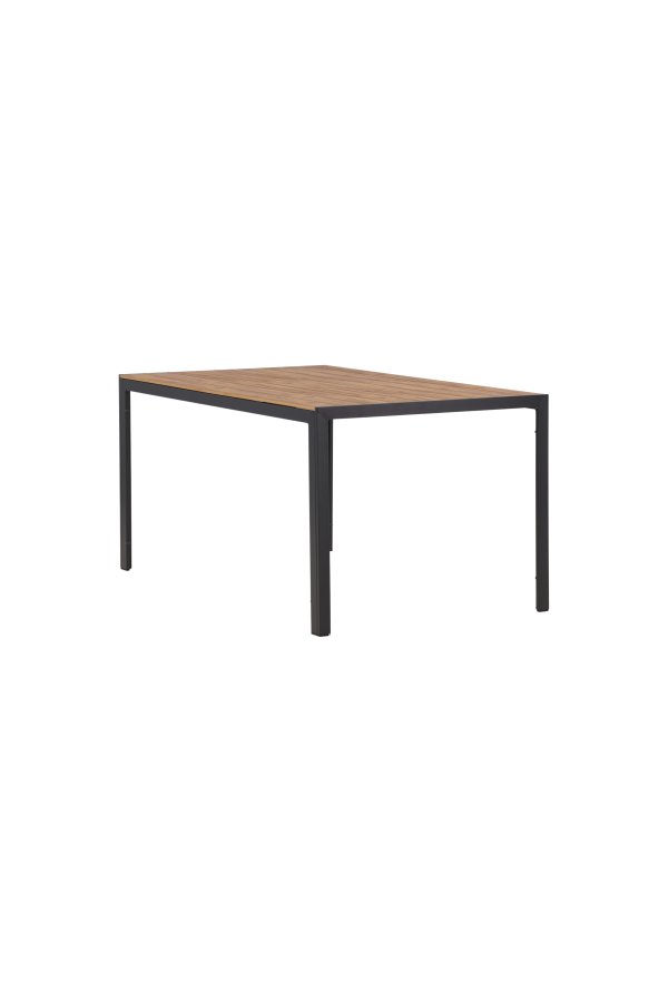 VENTURE DESIGN Break havebord, rektangulr - natur polywood og sort aluminium (90x150)
