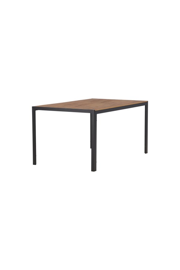 VENTURE DESIGN Break havebord, rektangulr - natur polywood og sort aluminium (90x150)