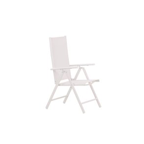 VENTURE DESIGN Break havestol, m. armln og 5-position - hvid textilene og aluminium