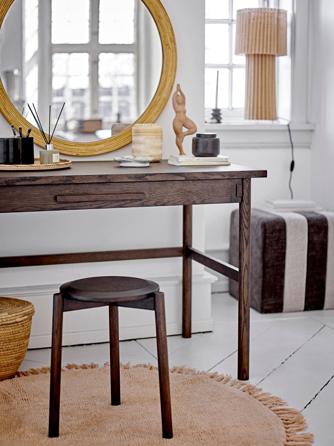 BLOOMINGVILLE Gil taburet - brun eg (D:33xH:45)