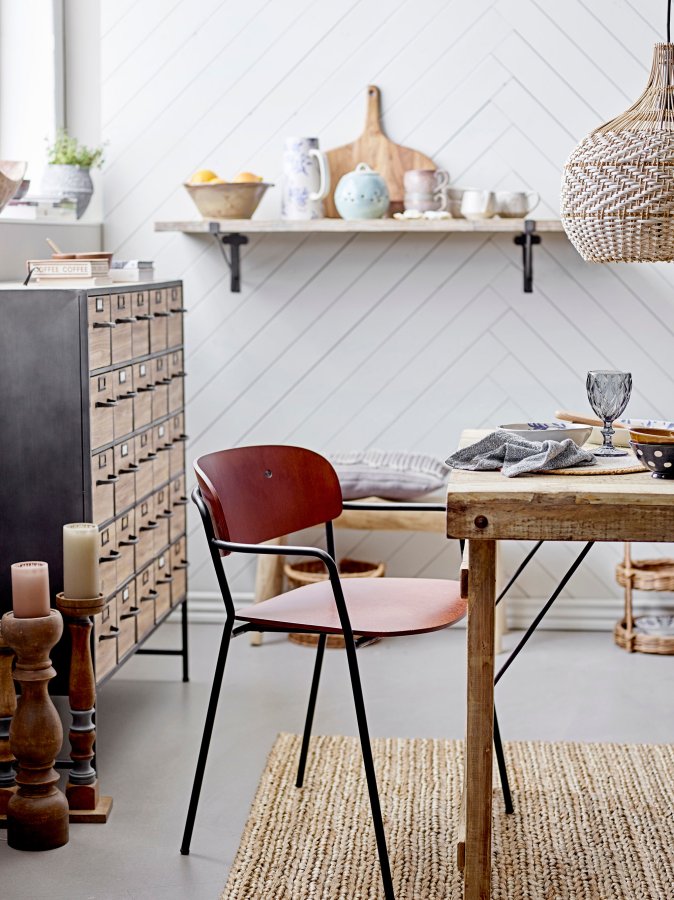 CREATIVE COLLECTION Regine Piedestal Lysestage, Brun, Mango