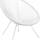 KARE DESIGN Acapulco White lnestol/havestol - hvid polyethylen og stl