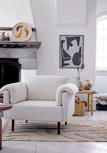 BLOOMINGVILLE Harlow Vg Dekoration, Brun, Stentj H: 3cm, D: 40cm