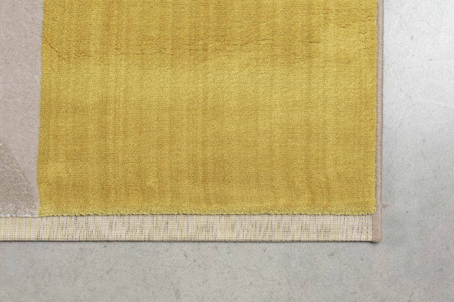 ZUIVER Hilton gulvtppe, m. mnster - gr og gul decolan (160x230)