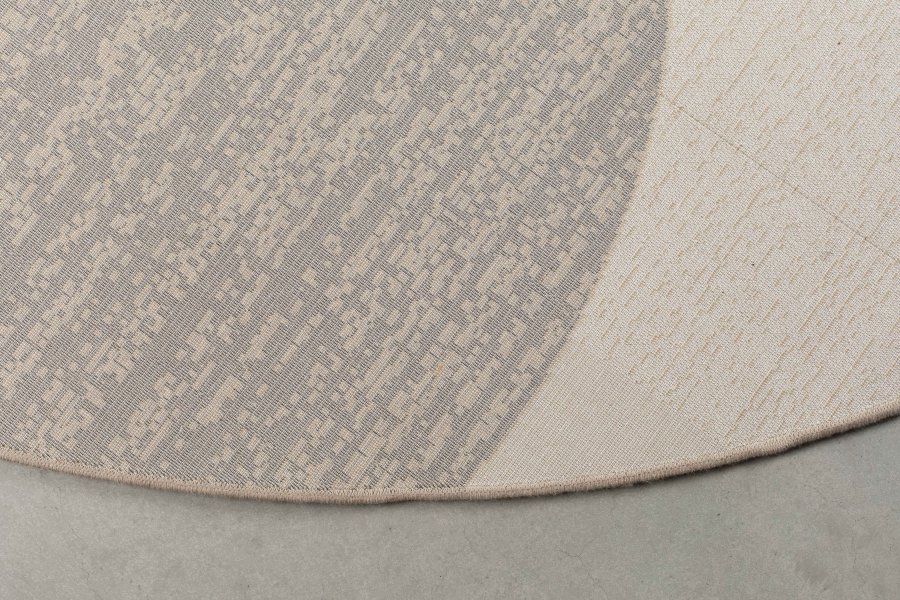 ZUIVER Hilton gulvtppe, m. mnster, rund - gr og gul decolan (240)