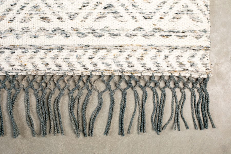 WHITE LABEL LIVING Liv gulvtppe, rektangulr - havbl uld (200x300)