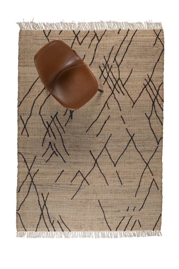 DUTCHBONE Ishank gulvtppe, rektangulr - brun uld (170X240)