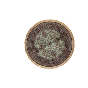 WHITE LABEL LIVING Raz gulvtppe, rund - grn og multifarvet viskose (200)