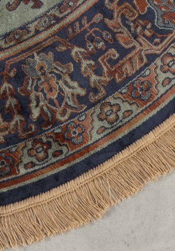 WHITE LABEL LIVING Raz gulvtppe, rund - grn og multifarvet viskose (200)