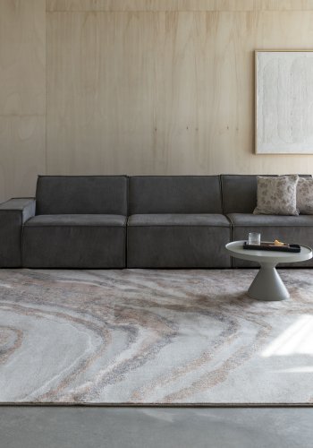 ZUIVER Solar gulvtppe, m. mnster, rektangulr - gr og terra decolan (160x230)